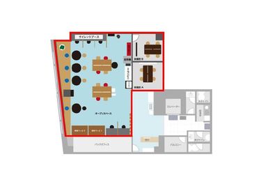 いいオフィス浜松町bywedo 【土日祝限定】貸切・イベント利用の間取り図