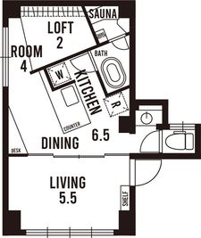 水道橋サウナ付きレンタルスペース Paradisの間取り図
