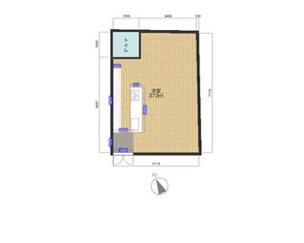 《Fali-Studio》調布三鷹吉祥寺レンタルスペース  キッチンスタジオ【調布🍳三鷹🍲吉祥寺】深大寺の間取り図