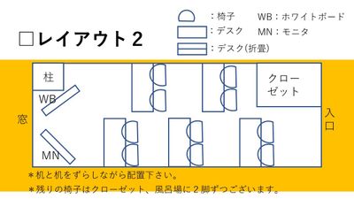 クロエ／川崎駅徒歩６分／最上階 Wifi／モニタ／ホワイトボードの間取り図