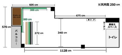 60m2を超える広々空間です。動画撮影、配信はもちろん、写真撮影もバッチリ、どちらの機材も非常に充実しております。 - Studio Bis 五反田徒歩3分！動画撮影・配信が人気【Studio Bis】の間取り図