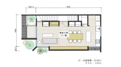 2F - 萃点suitenの間取り図