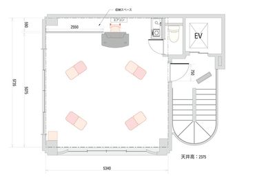 間取り図（SOJビル2階） - ギャラリー＆ショールーム黎 ギャラリー黎（パルティーダ）の間取り図
