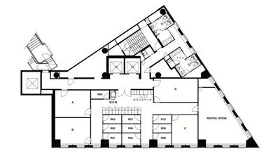 店内マップ - WAW品川インターシティフロント 【当日利用や土日がお得】個室R04の間取り図