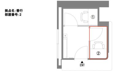 ZXY 善行 ZXY（ジザイ）善行　2号室の間取り図