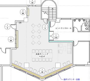 菊名ガーデンヒルズ1階B棟 菊名ガーデンヒルズB棟1階ラウンジスペースの間取り図