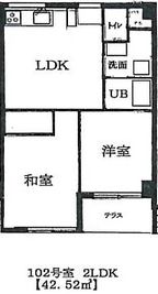 イースペ☆横浜ヒルトップ 【１０２】横浜ポートライトテラスの間取り図
