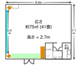 富山のレンタルスタジオ【カリマ富山】 富山市のレンタルスタジオ 会議室 ダンスなど カリマ富山 TO1の間取り図