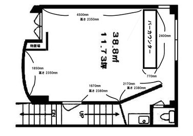 JOINT Harajuku  2F 多目的スペースの間取り図