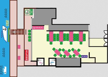 参考レイアウト（着席40名） - ラウンジクリブの間取り図