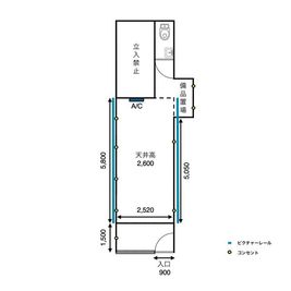 広さ約18㎡ - SPAWN KOENJI レンタルスペースの間取り図