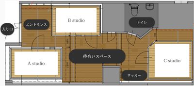 ケイコバ音楽スタジオ(旧KMA音楽スタジオ) 【B studio】の間取り図