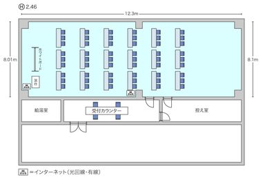 新横浜ホール【加瀬の貸し会議室】 第9会議室の間取り図