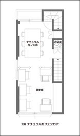 アイビーカフェ王子２階間取り図 - 東京・王子「アイビーカフェ王子」 ２階と屋上のセットプランの間取り図