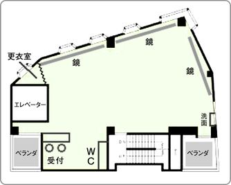 スタジオM  第1 JR稲毛駅前 貸し会議室専用の間取り図