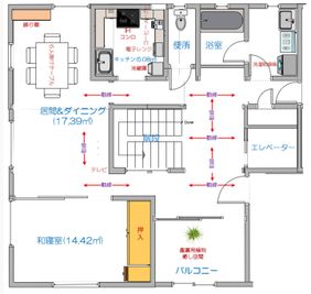 401室平面図 - 葵禅カフェ＆バー 最上階の和風広々空間401の間取り図