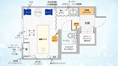 【間取り図】 - レンタルサロン AndSTAR -Luna- 赤坂店の間取り図