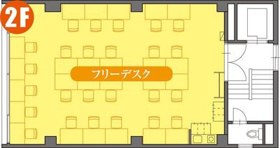 東京アントレサロンのフロアマップです（2F）。 - 東京アントレサロン コワーキングスペースの間取り図