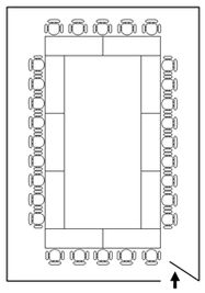 センタープラザ西館貸会議室 3号会議室の間取り図