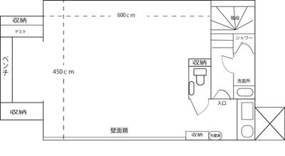 ブレイズスタジオの間取り図