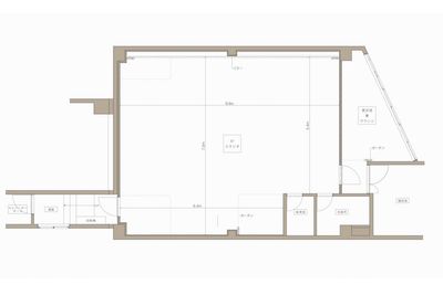 【渋谷】宮益坂十間スタジオ 防音個室スペースAの間取り図