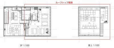 3階と4階があります。 - CRAFT　BRIDGE レンタルスペース/ルーフトップの間取り図