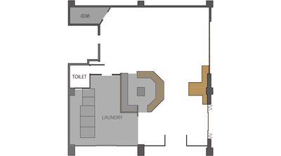 珈琲とコインランドリーのお店ハレの間取り図