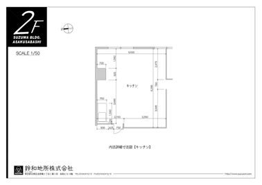 レンタルキッチン 図面 - レンタルスペース 　パズル浅草橋 レンタルキッチン スペースの間取り図