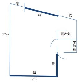 約９６平米 - 権現ビル（ARUKAビル） すたじお空（スタジオクウ）の間取り図