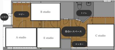 ケイコバ音楽スタジオ(旧KMA音楽スタジオ) 【E studio】の間取り図