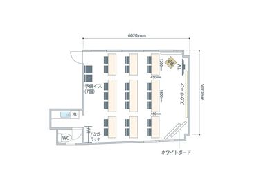 【Good Space会議室　神田梶山ビル3F】 ビル1フロア貸切｜水回りも使える会議室[34]の間取り図