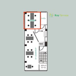 3階奥の会議室です。 - Ray Terrace3F会議室 貸し会議室の間取り図