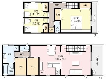 物入れ・WICは立ち入り禁止となっております。 - grayroom ハウススタジオGRAY　ROOM【2階・3階】の間取り図