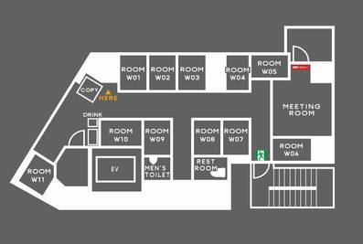 H¹T田町 ROOM W 01(8階)の間取り図