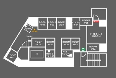 H¹T田町 ROOM W 11(8階)の間取り図