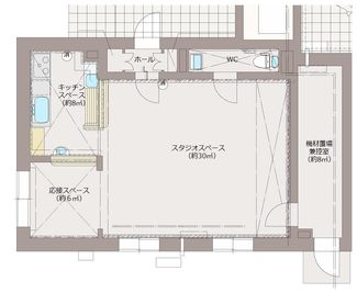 Cafe Studio Kissaco（カフェスタジオキッサコ） レンタルスペース（１名様限定）の間取り図