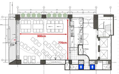 リワイルドアウトドアトーキョー 【メディアで話題！駅チカアウトドアカフェ】用途多彩！貸切カフェの間取り図