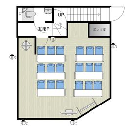 18人セミナーVer - ブルースペース上野御徒町 レンタルスペース・ダンススタジオの間取り図