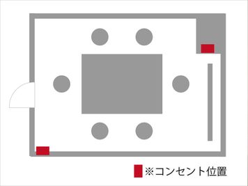 貸会議室ルームス錦糸町店 【ROOMs第5会議室】錦糸町駅北口改札 徒歩4分の間取り図