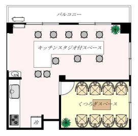 間取り図 - Cook & Parties 四日市 ＼🍸パーティROOM🎁／キッチンスタジオ・会議室付き！の間取り図