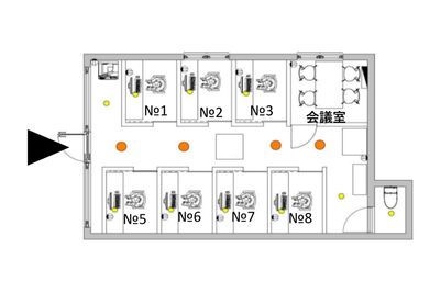 PRIVATEOFFICE十日市 多目的 コワーキング【2号室】の間取り図