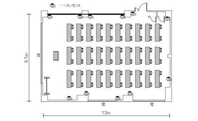 九段下神保町ビジネスセンター カンファレンスルーム3Aの間取り図