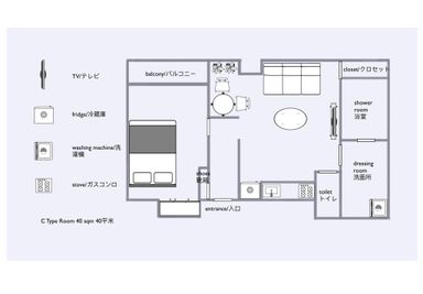 銀座ホテルC（HIZ東銀座） 銀座ハウススタジオの間取り図