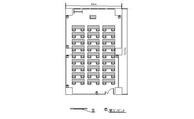 x(閉鎖)TKP神田駅前ビジネスセンター カンファレンスルーム5Cの間取り図