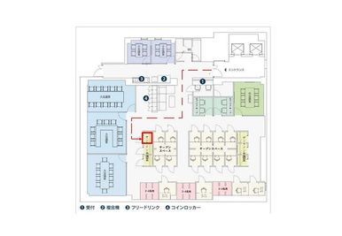 お部屋までの案内図です。 - relark大宮　貸し会議室 No.201オンライン会議室(１名用)の間取り図