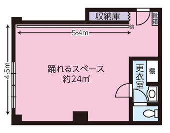 間取り図 - レンタルスタジオツリー烏丸店の間取り図