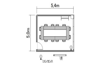 TKP神田ビジネスセンター M805の間取り図