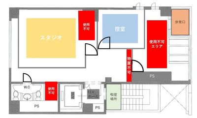 間取り図 - スタジオ_kagaribi スタジオkagaribiの間取り図