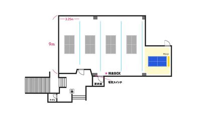 コート５ - BUZZピンポン 清水店 1時間100円キャンペーン！ BUZZピンポン清水店 コート5の間取り図