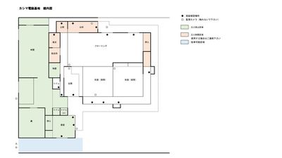 建物全体の間取り図です。 - カシマ電脳基地 一棟貸しの間取り図
